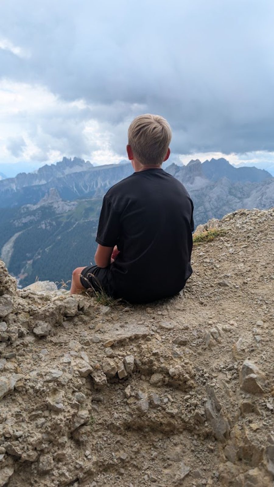 Bowen enjoying the view on a mountain walk